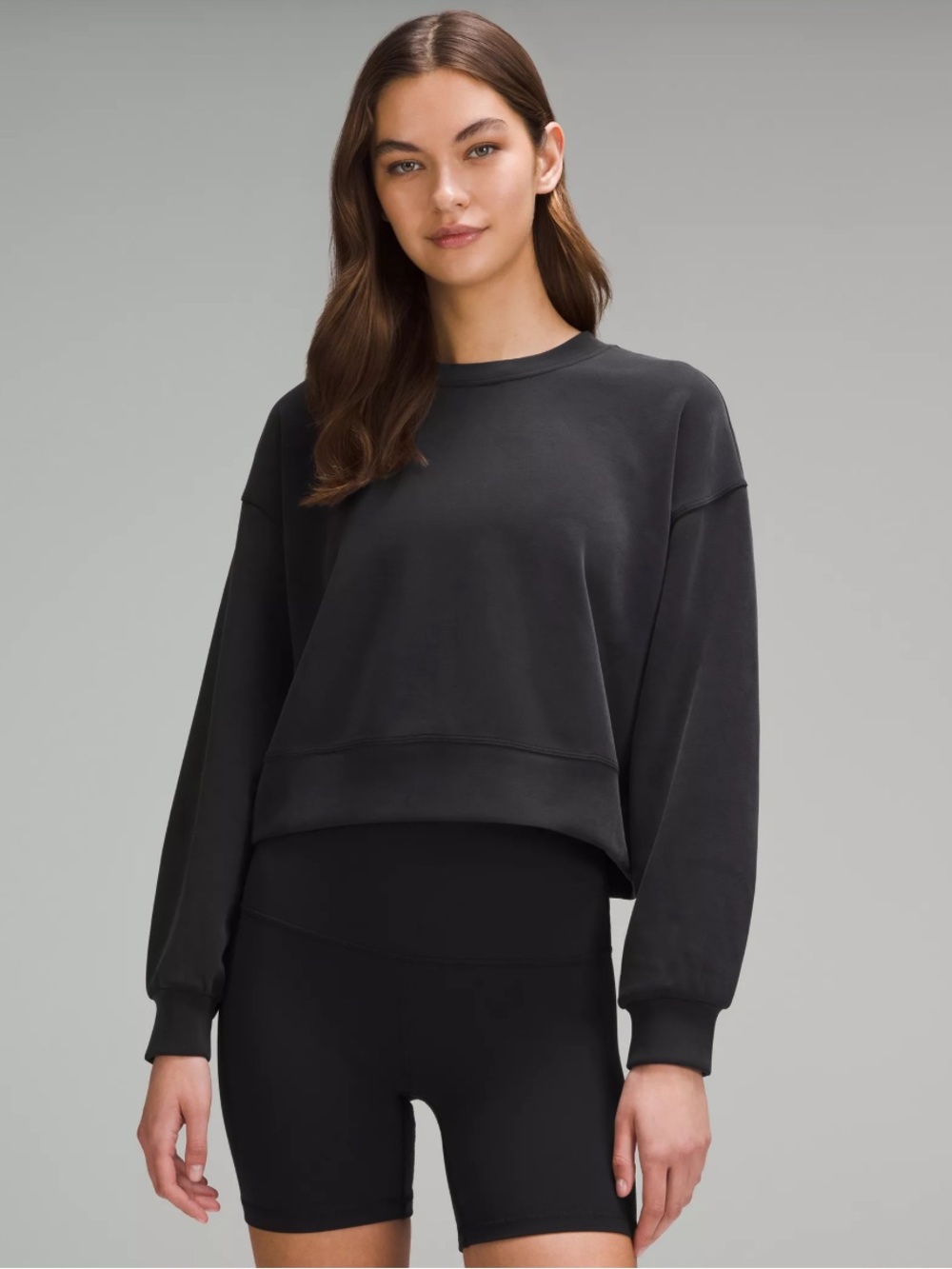 Lululemon softstreme perfectly oversized cropped crew size 6